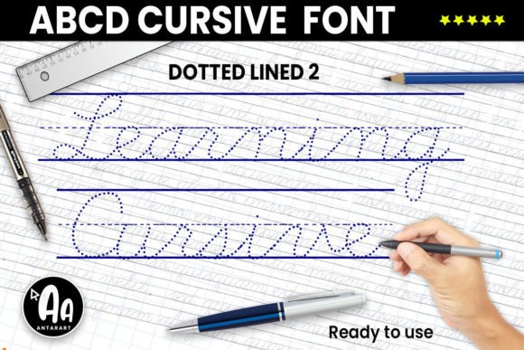 Abcd Cursive Dotted Lined2: A Creative Font for Learning