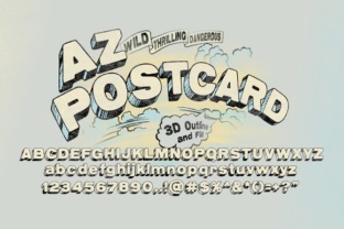 AZ Postcard 3D: A Playful, Eye-Catching Typeface