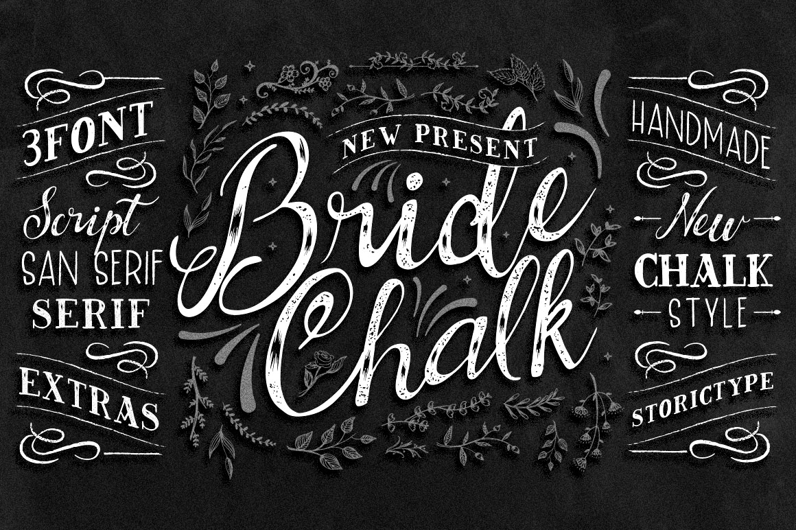 BrideChalk: Elegant Handlettered Font for Wedding Designs