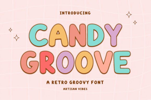 Candy Groove: A Playful Retro Font for Creative Designs