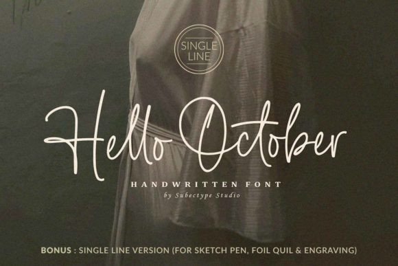 Hello October: A Romantic Handwritten Font for Creatives