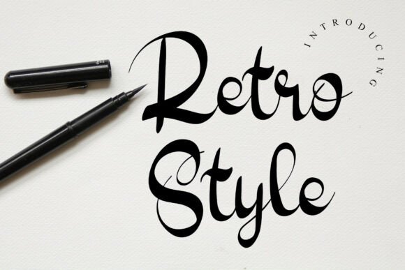Retro Style: Bold Brush Calligraphy for Vintage Flair