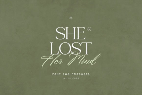 She Lost Her Mind: A Font Duo for Elegant Design