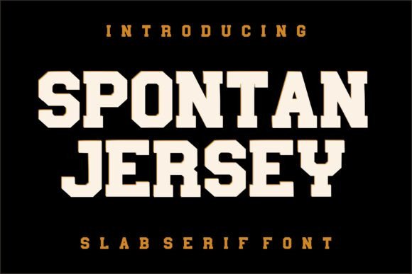 Spontan Jersey: Bold Slab Serif for Sports & Varsity Design