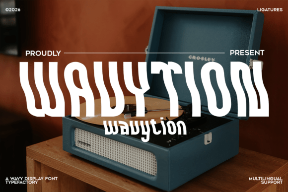 Wavytion: A Psychedelic Font for Bold, Rhythmic Design