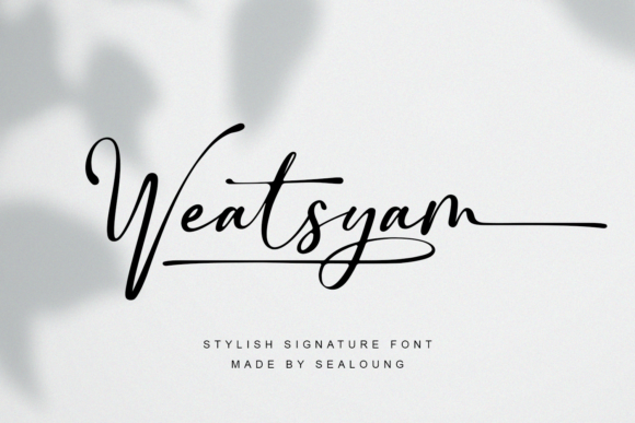 Weatsyam: An Elegant Handwritten Font for Personalized Designs